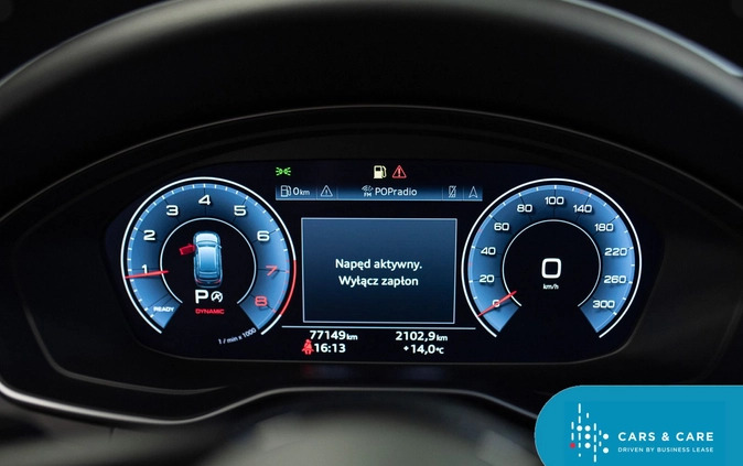Audi A4 cena 117900 przebieg: 77130, rok produkcji 2019 z Parczew małe 254